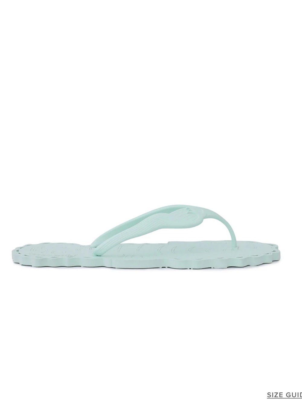 Zimmermann Pale Mint Scalloped Flip Flop Sandals - Picture 3 of 7